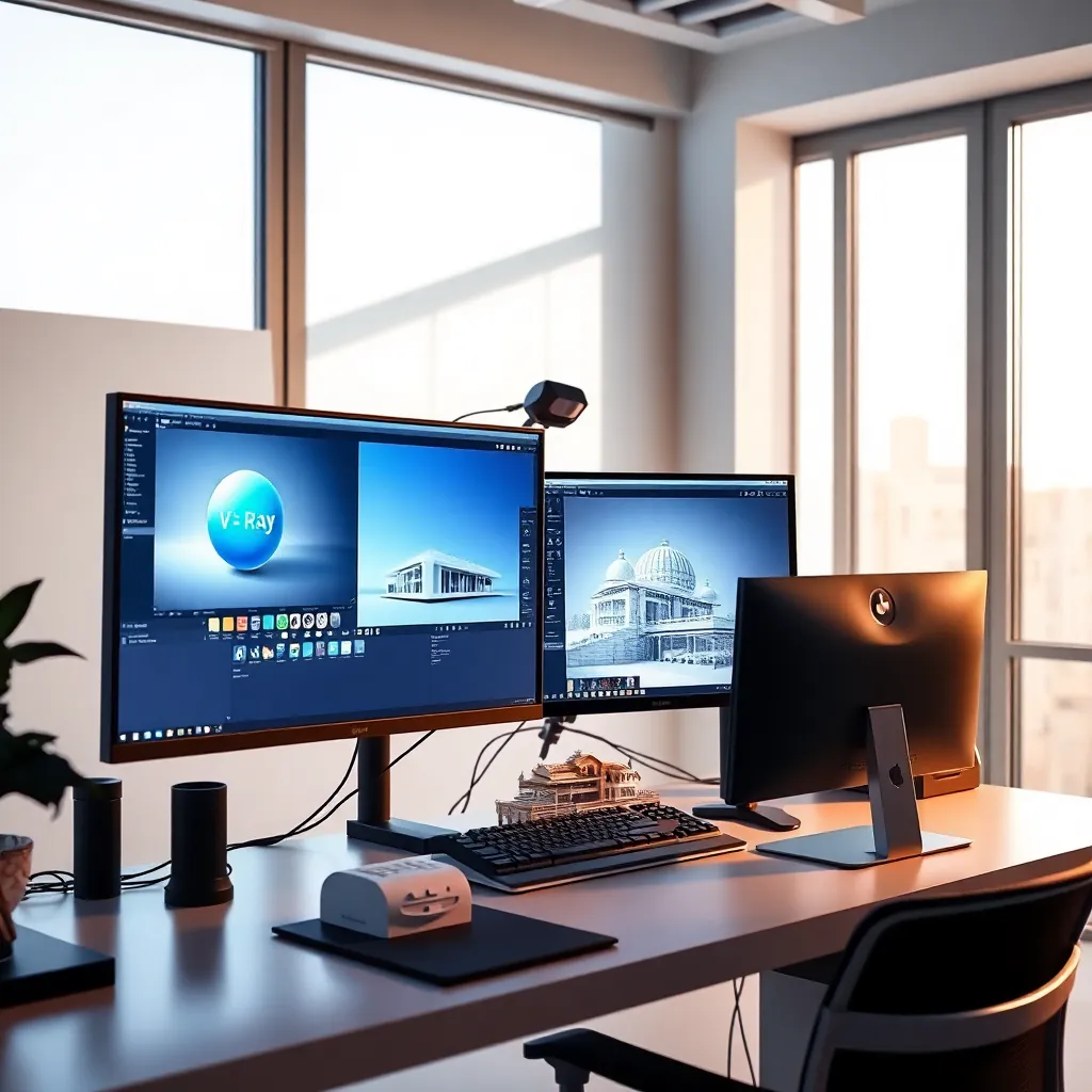 Architectural visualization of modern Egyptian building with photorealistic rendering